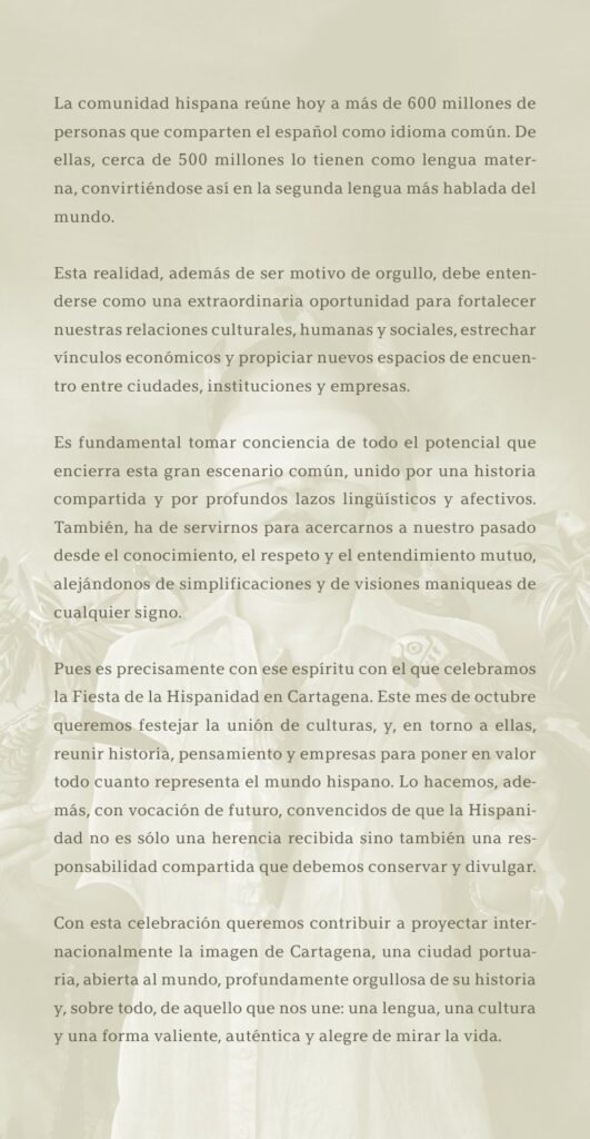 Programa Fiesta de la Hispanidad Cartagena 2026 - página 2 Programa Fiesta de la Hispanidad Cartagena 2026, página 2