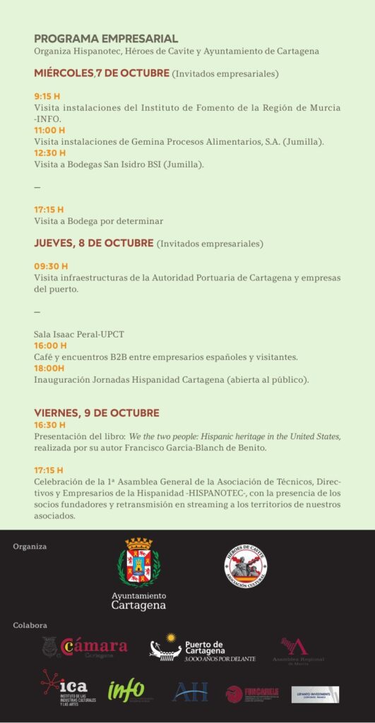 Programa Fiesta de la Hispanidad Cartagena 2026 - página 6 Programa Fiesta de la Hispanidad Cartagena 2026, página 6